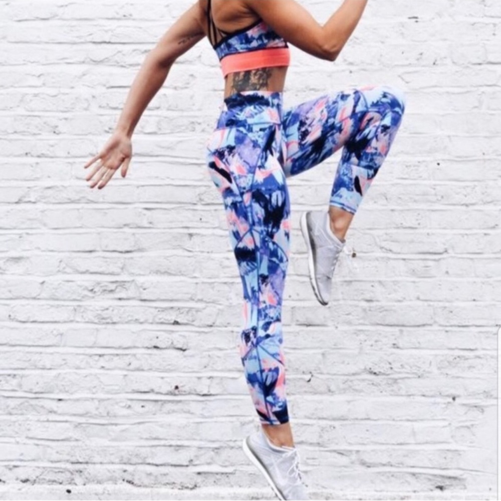 Sweaty Betty Lava Print 7/8 Power Leggings
